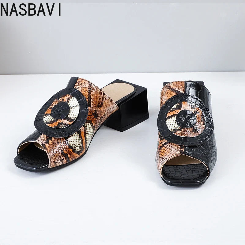 NASBAVI Out Outdoor Slippers Latest Luxury Shoes Women Designers Ladies Shoes and Sandals Wedding Shoes for Women Big Size 45 46