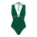 S - XL Deep V Neck Knit Fish Net Mesh Women Swimwear One Piece Swimsuit Female Monokini Backless Bather Bathing Suit Swim V7832
