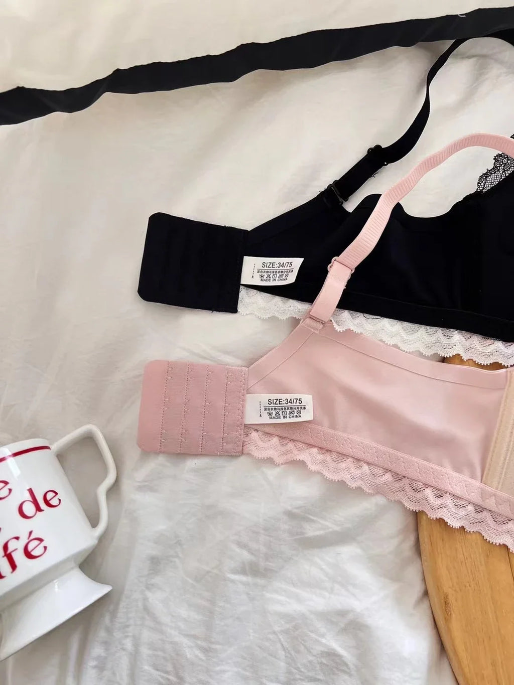 Japanese Anime Lace Bra Set Push Up Wireless Bralette Small Bust Seamless Sexy Triangle Cup Lingerie Set Spring Summer MOYISU