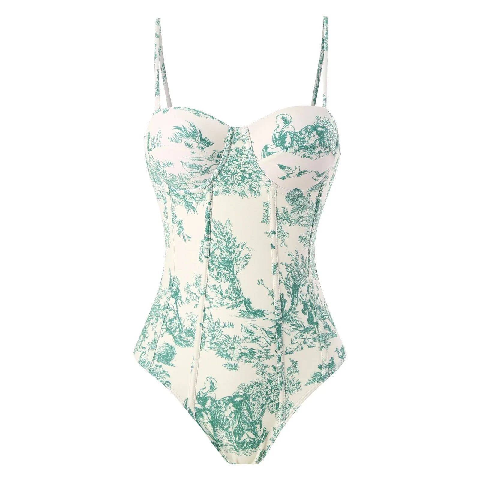 2026 New Arrival Push Up Women Bikini Set Floral Printed Ruffle Bikinis Strappy Bandage Swimwear Brazilian Biquini Bathing Suit