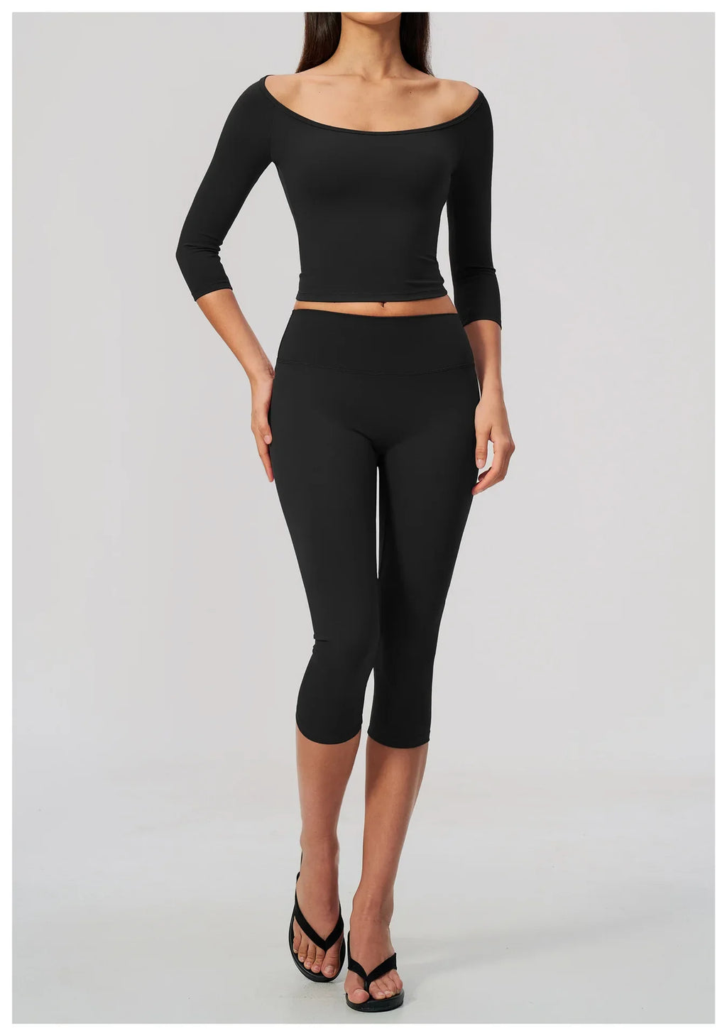 Fashion Mid Sleeve T-shirt Yoga Suits Tight Fitting Slim Sports Tops High Waist Peach Hip Mid Pants Gym Running Fitness Outfits
