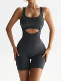 Hollow-Out Beauty Back Onesie Seamless Waist Quick Dry Yoga Onesie Gym Exercise Sports Onesie