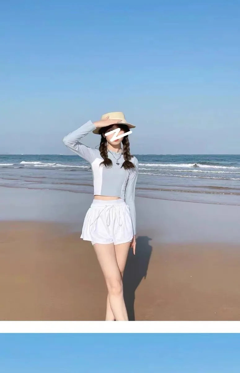 Female Sexy Split Swimsuit, Two Piece Set for Covering The Belly and Slimming, Hot Spring Sports Swimsuit