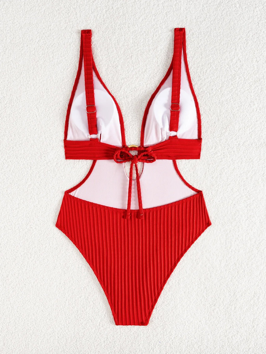 Deep V Neck Cut Out Women Swimwear One Piece Swimsuit Female High Leg Cut Monokini Bather Backless Bathing Suit Swim Beachwear