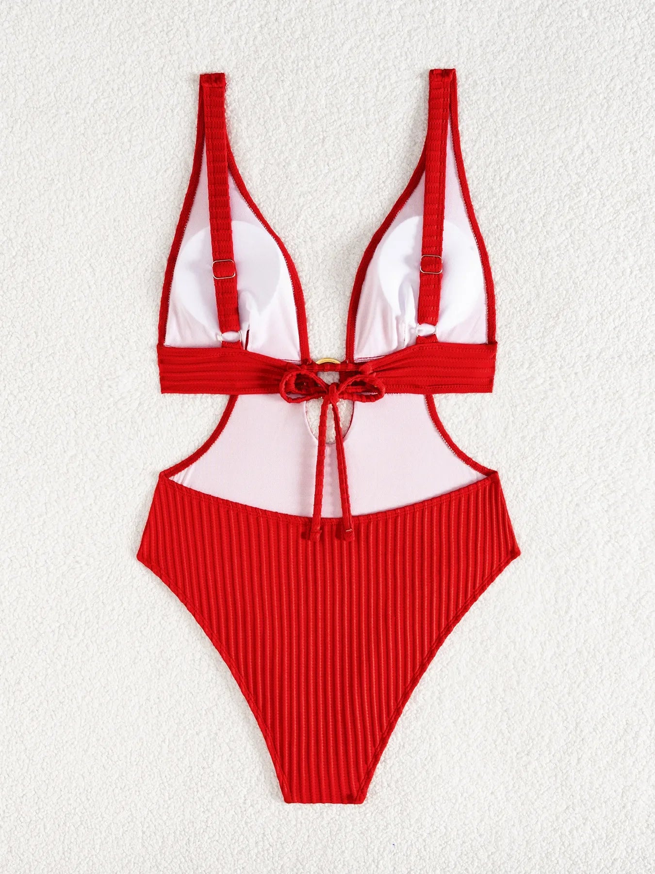 Deep V Neck Cut Out Women Swimwear One Piece Swimsuit Female High Leg Cut Monokini Bather Backless Bathing Suit Swim Beachwear