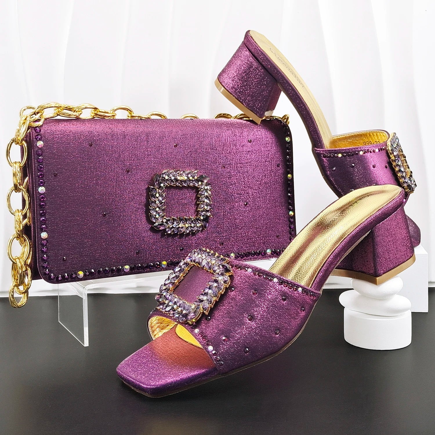 doershow Women Shoes and Bags To Match Set Italy Party Pumps Italian Matching Shoe and Bag Set for Party shoes! HE1-1