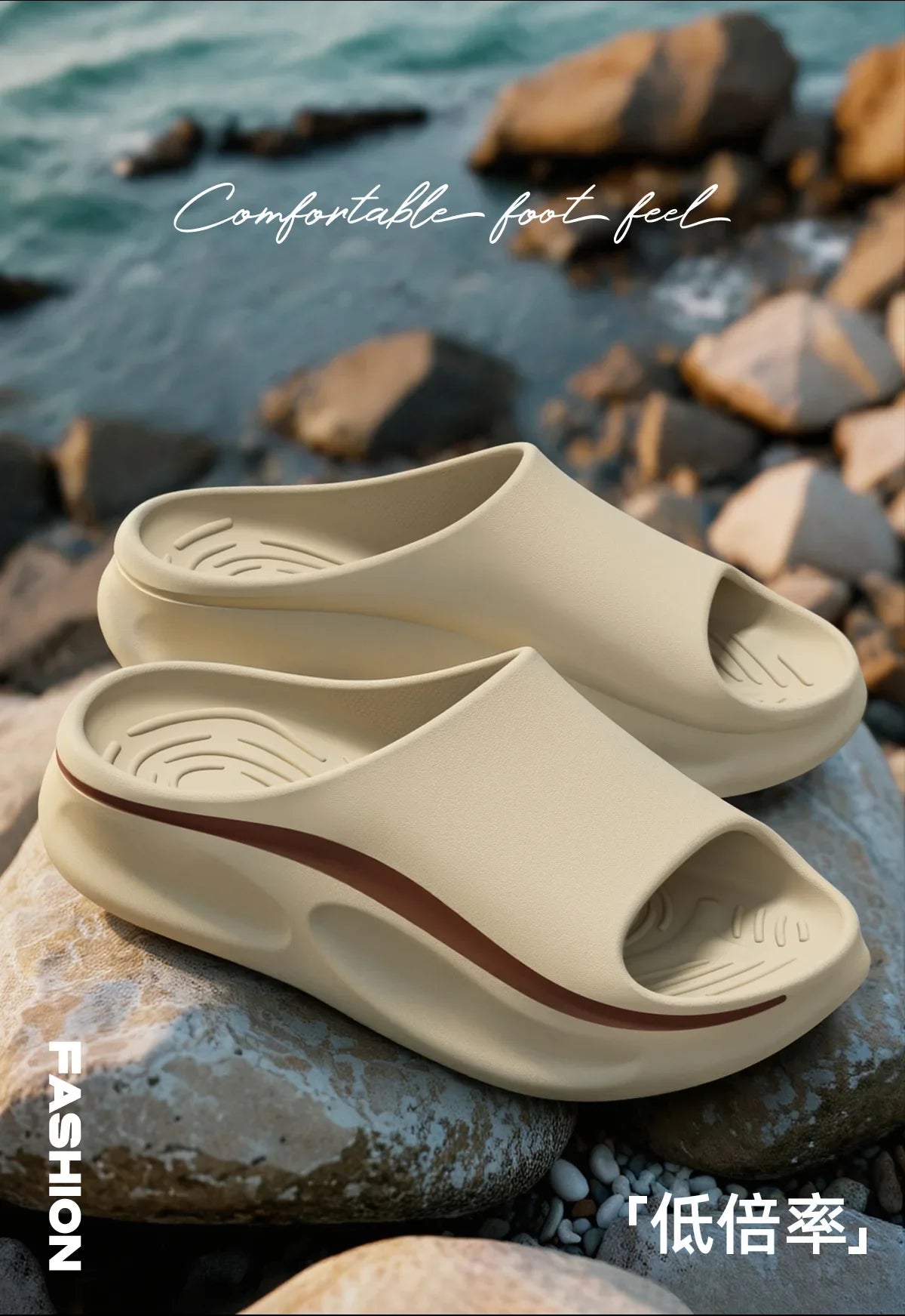 2026 New Men Indoor Street Slippers Summer House Platform Shoes Soft EVA Thick Sole Anti-slip Male Home Beach Leisure Slides