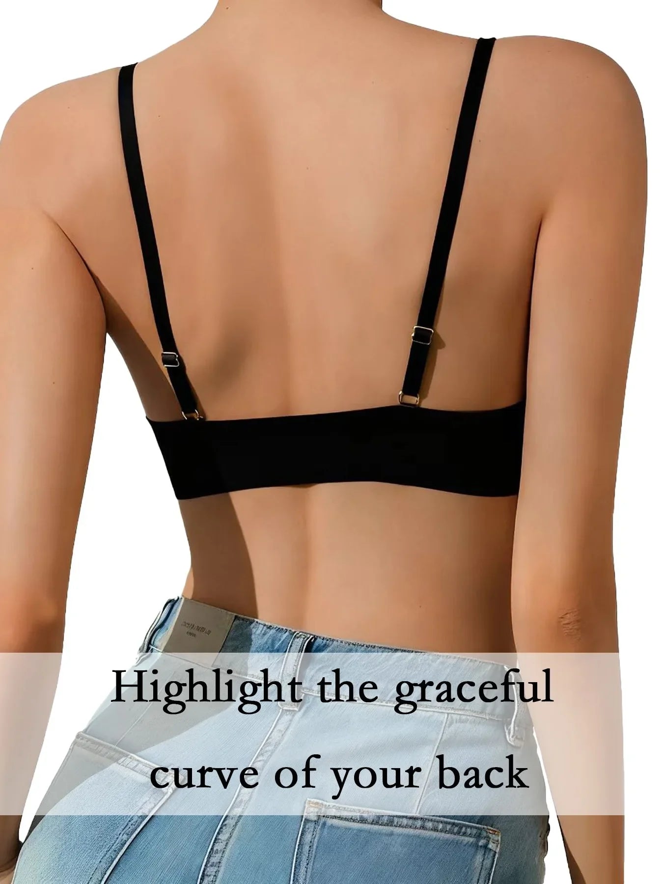 7 Pack Women's Sexy Bra Panties Set Front Closure Seamless Push-Up Wireless with Removable Padding Basic T-Shirt Lingerie