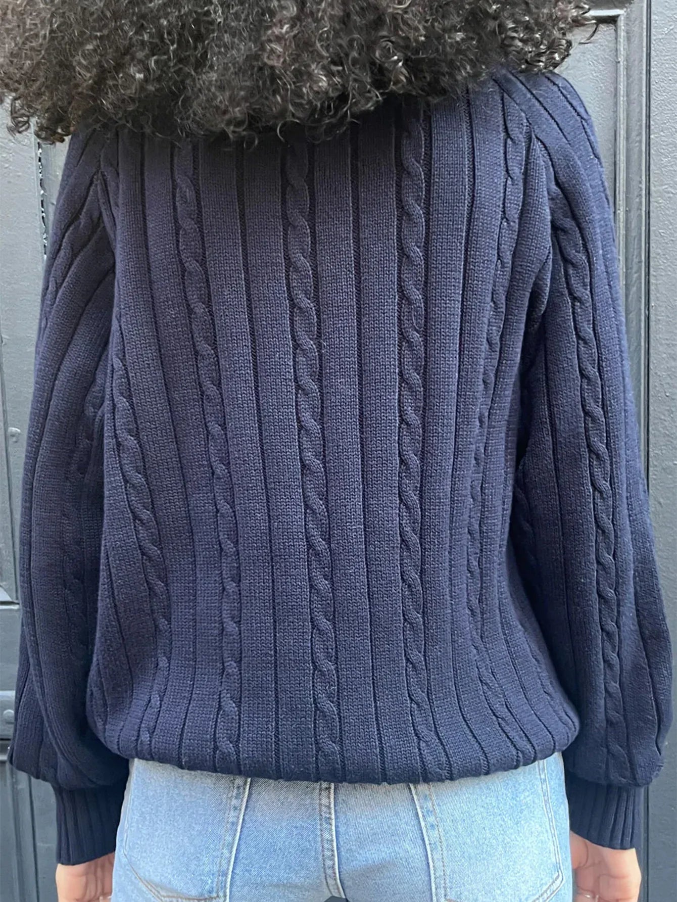 Phantasy Retro Solid Color Sweater Winter Women's V-Neck Casual Simple Loose Knit Sweater Trendy Spring Autumn Winter Sweater