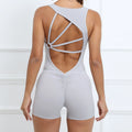 Padded Jumpsuit Sport Women Yoga Bodysuit Fitness Wear Gym Sportswear High Elastic Workout Running Clothes