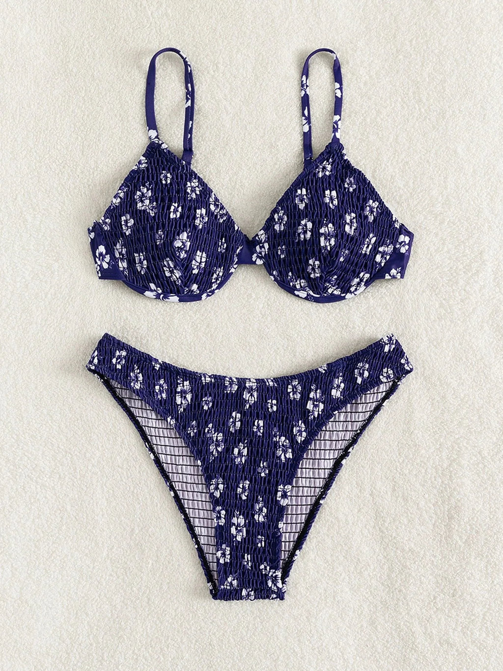 2026 Sexy Floral Twin Strap Bralette Bikini Women Swimsuit Triangle Swimwear Bathing Suits Two-piece Biquini Thong Bikinis Sets