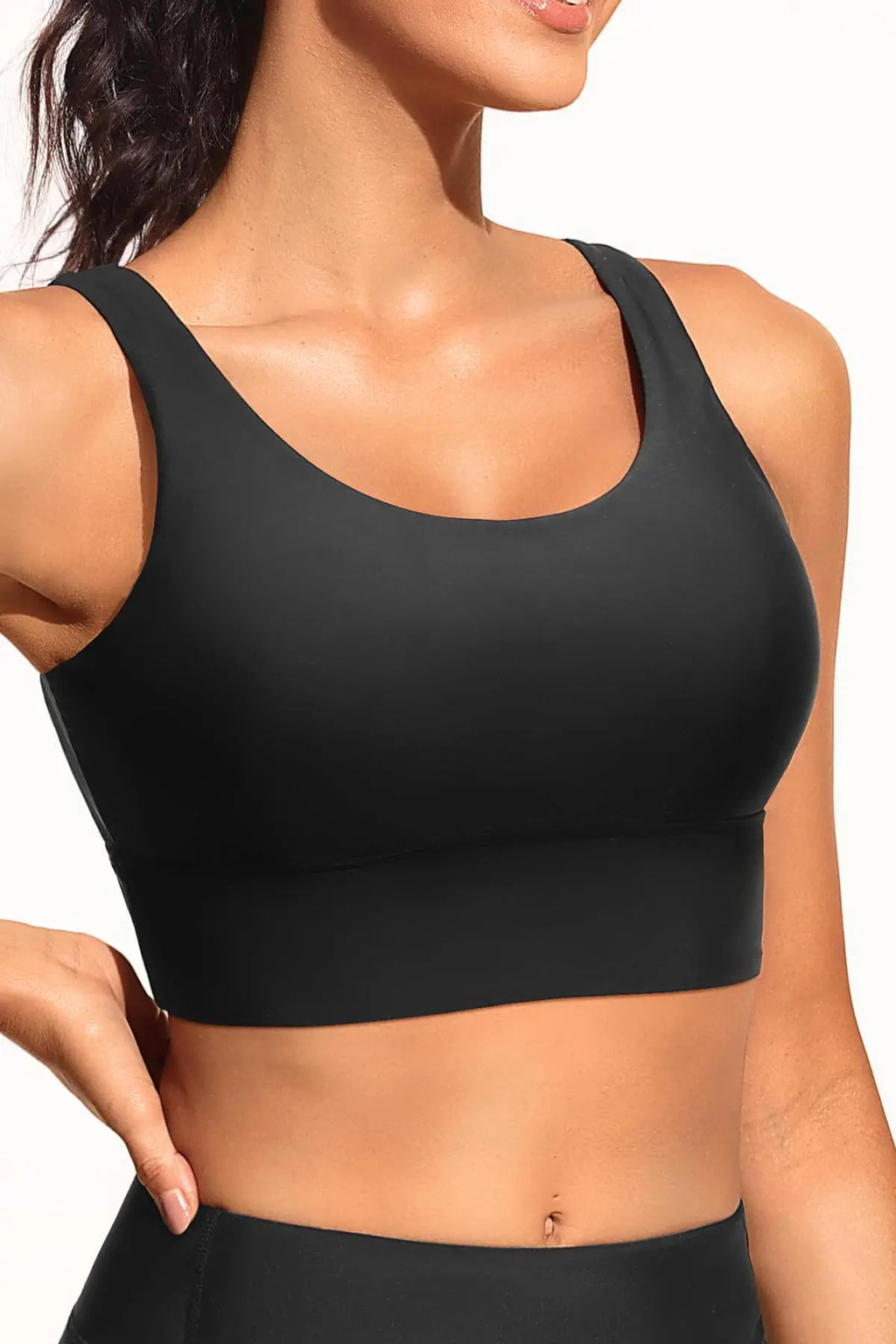 2026 Sport Swim Vest Swimsuit Only Tops Padded Swimwear Women Solid Bathers Bathing Swimming Swim Suit Female