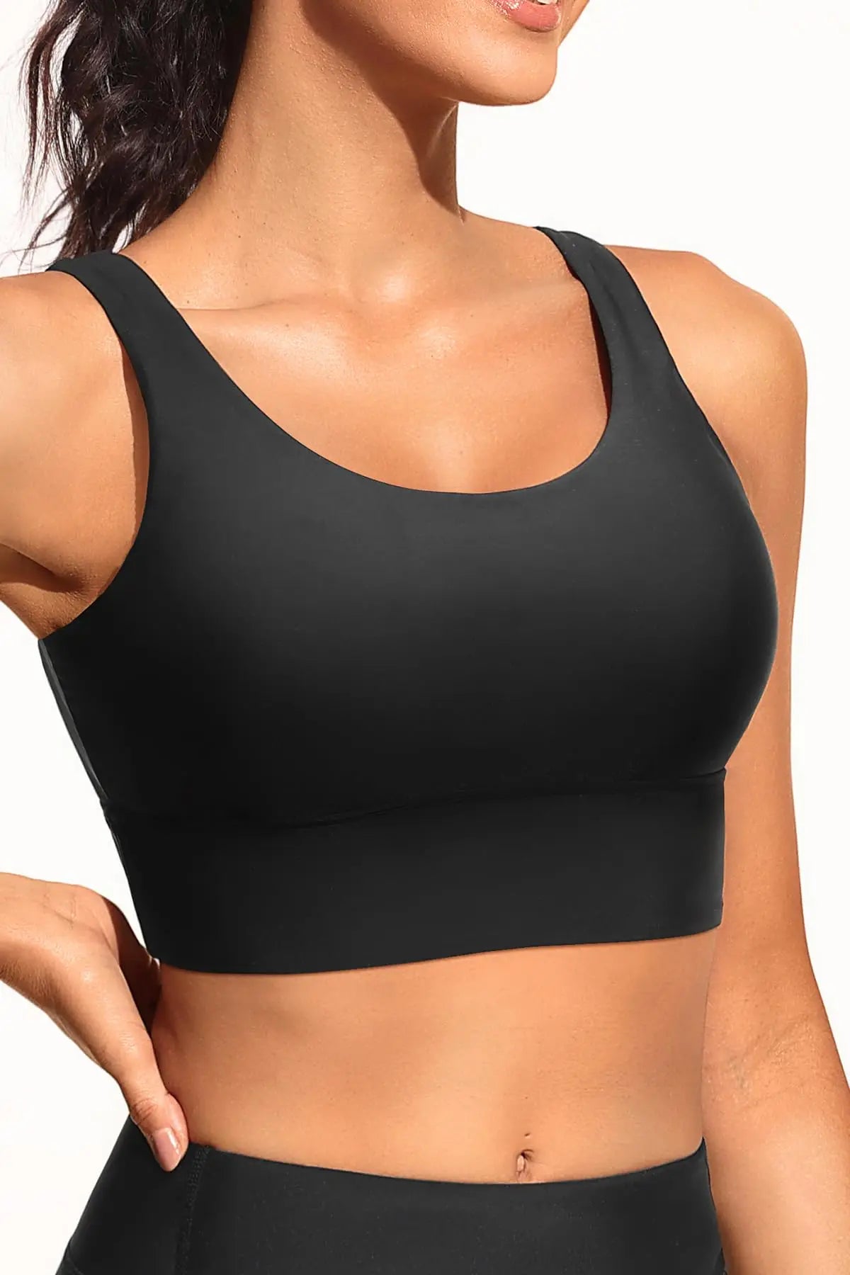 2026 Sport Swim Vest Swimsuit Only Tops Padded Swimwear Women Solid Bathers Bathing Swimming Swim Suit Female