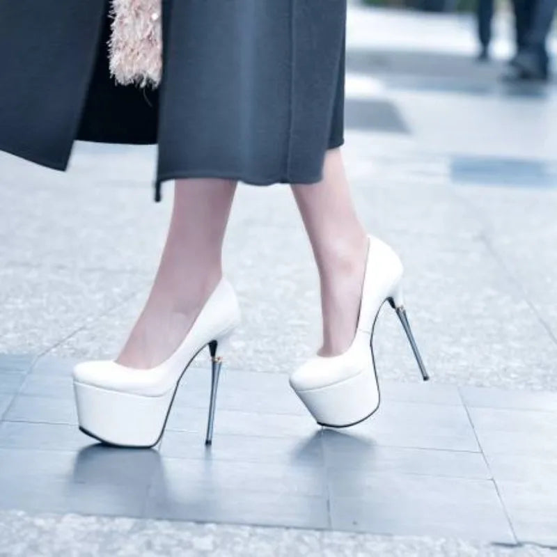 Sexy Peep Toe Pumps for Women 2025 New 6CM Platform Party Nightclub Stage Stilettos 16CM High Heels Pole Dance Stripper Shoes