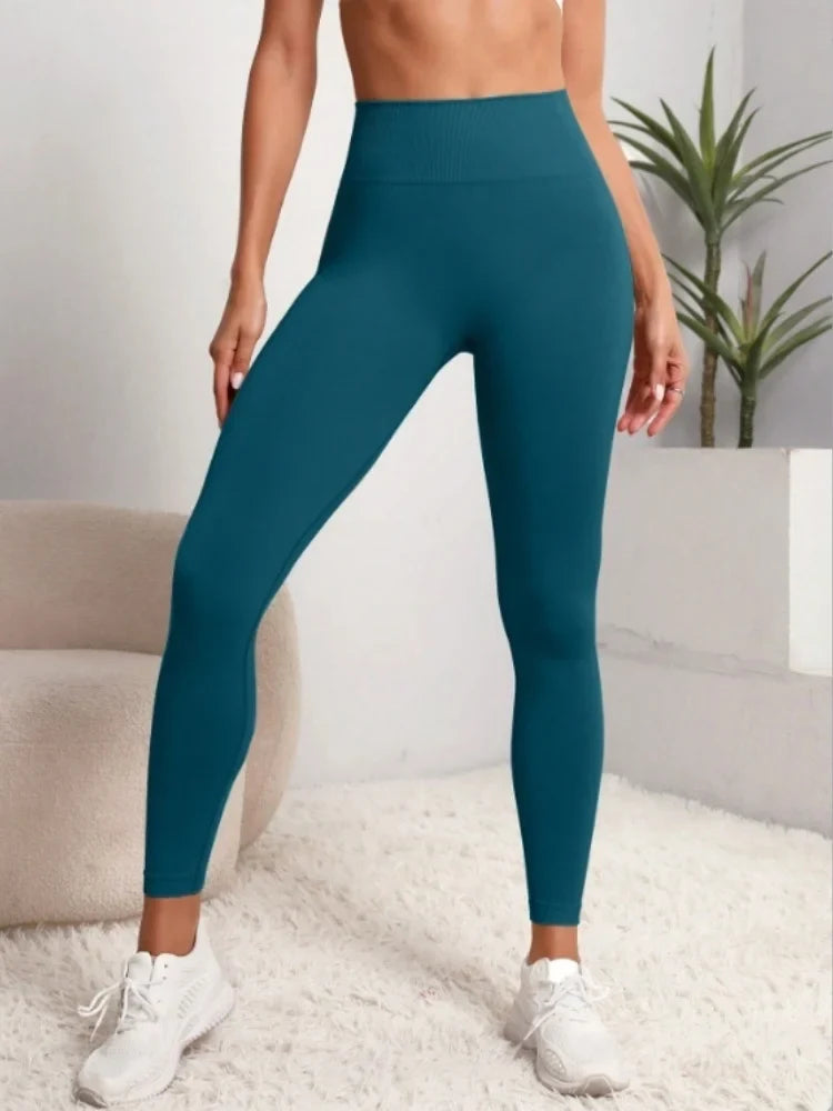 Women Gym Seamless Leggings Yoga Sports Pant Stretchy High Waist Fitness Sports Activewear Pants