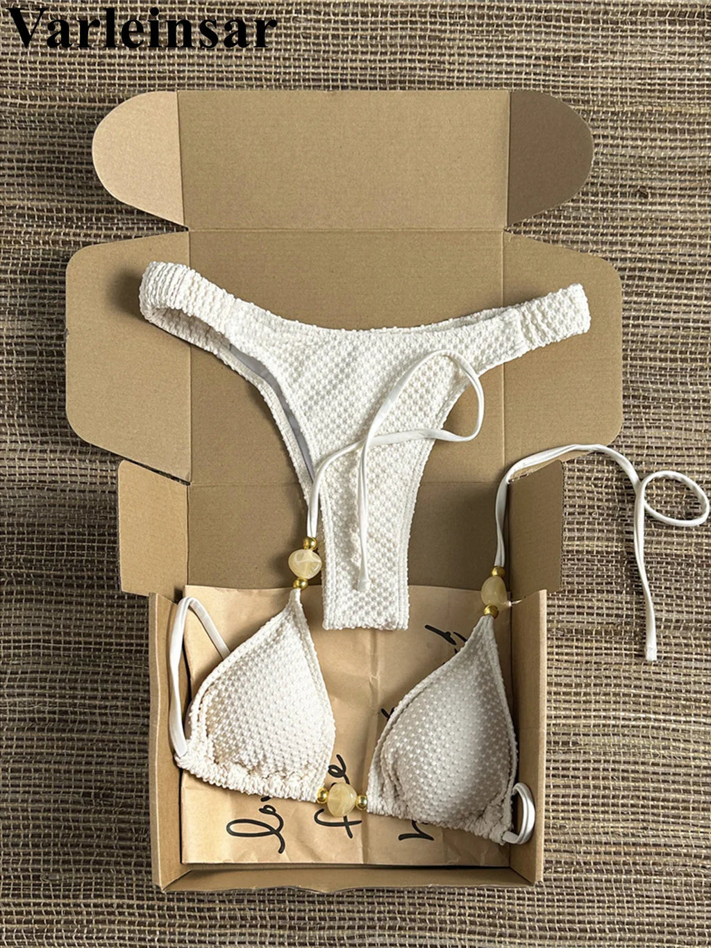 Wrinkled Crinkled Halter Bikini Female Swimsuit Women Swimwear Two-pieces Bikini set Brazilian Bather Bathing Suit Swim V8134