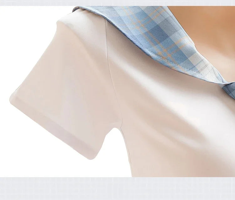 Japanese Sweet Plaid Cheerleading School Girl Cosplay Student Uniform Role Play Sexy Costume Sex Lingerie for Women