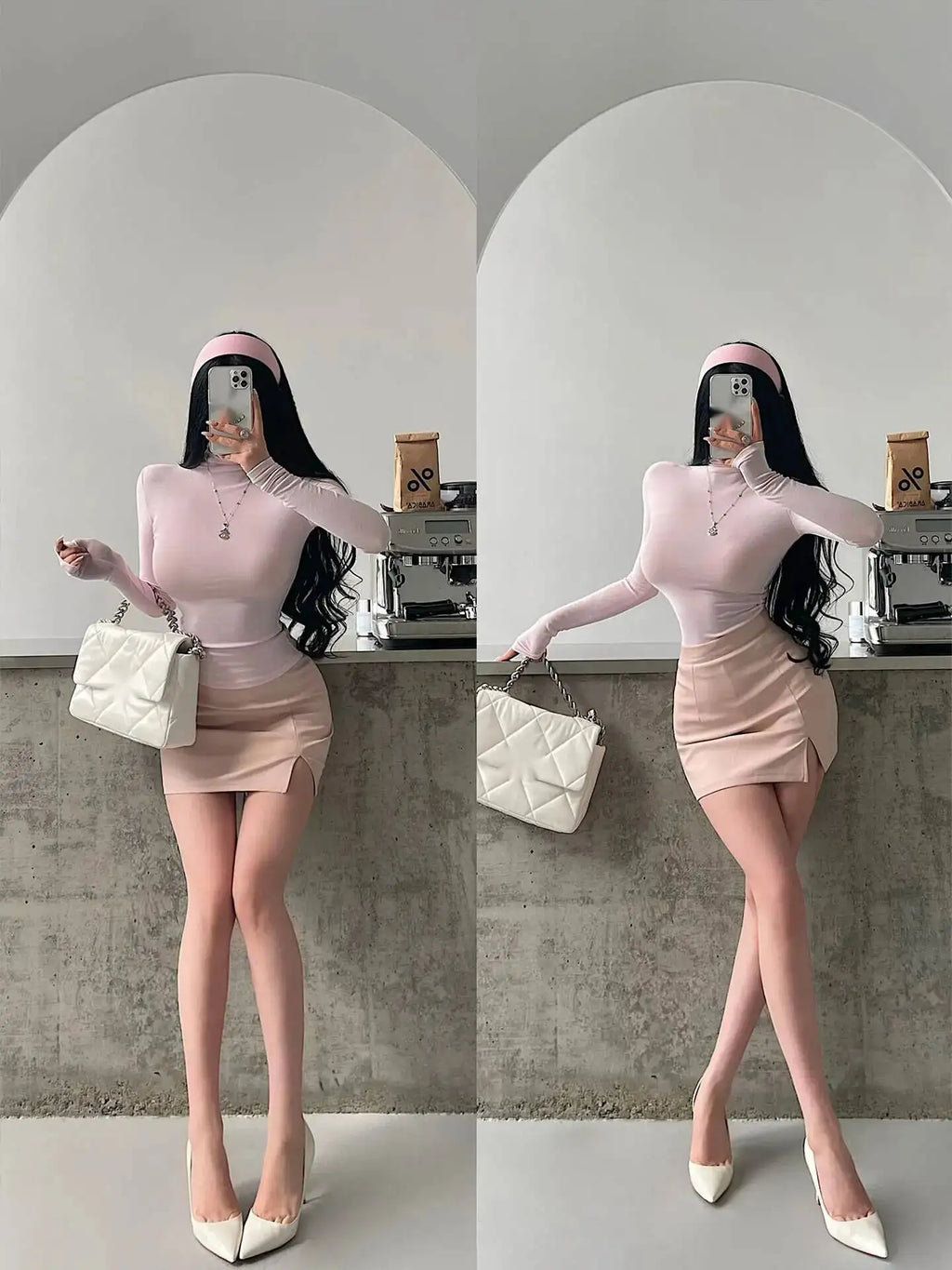 Mature Pure Desire Sexy High Waist Hip Slit Anti-Exposure Bodycon PU Leather Mini Skirt Fashion Sexy Women Mini Skirts 99JO