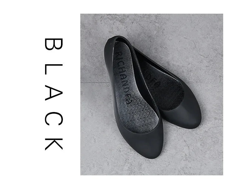 New ladies sandals soft pvc plastic flat non-slip women flat shoes 2022