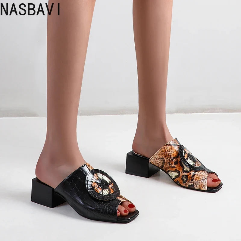 NASBAVI Out Outdoor Slippers Latest Luxury Shoes Women Designers Ladies Shoes and Sandals Wedding Shoes for Women Big Size 45 46
