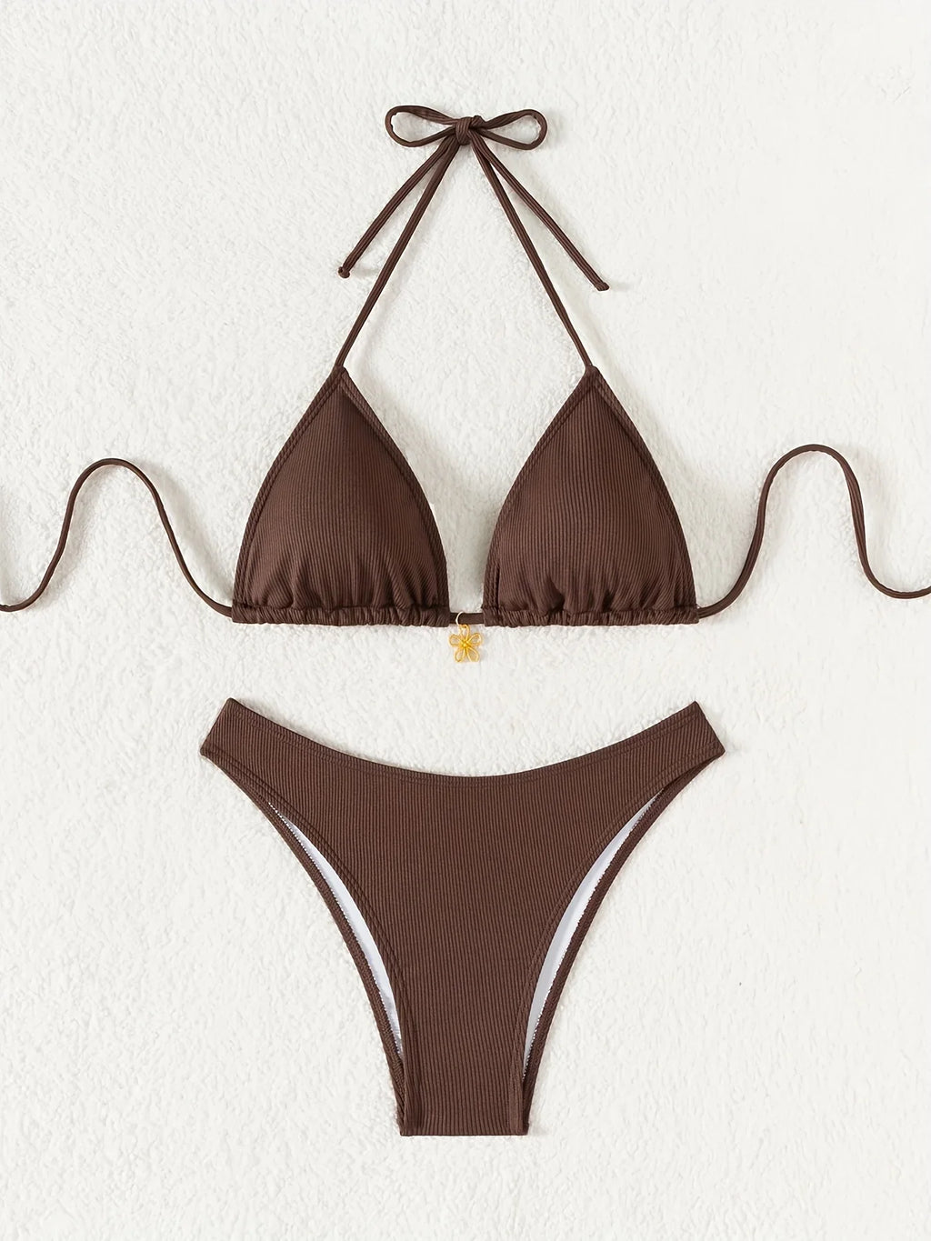 ZTVitality Sexy Solid Bikini Set 2026 Biquini New Arrival Bandage Halter Women's Swimsuit Summer Swimwear Beachwear 2 Piece
