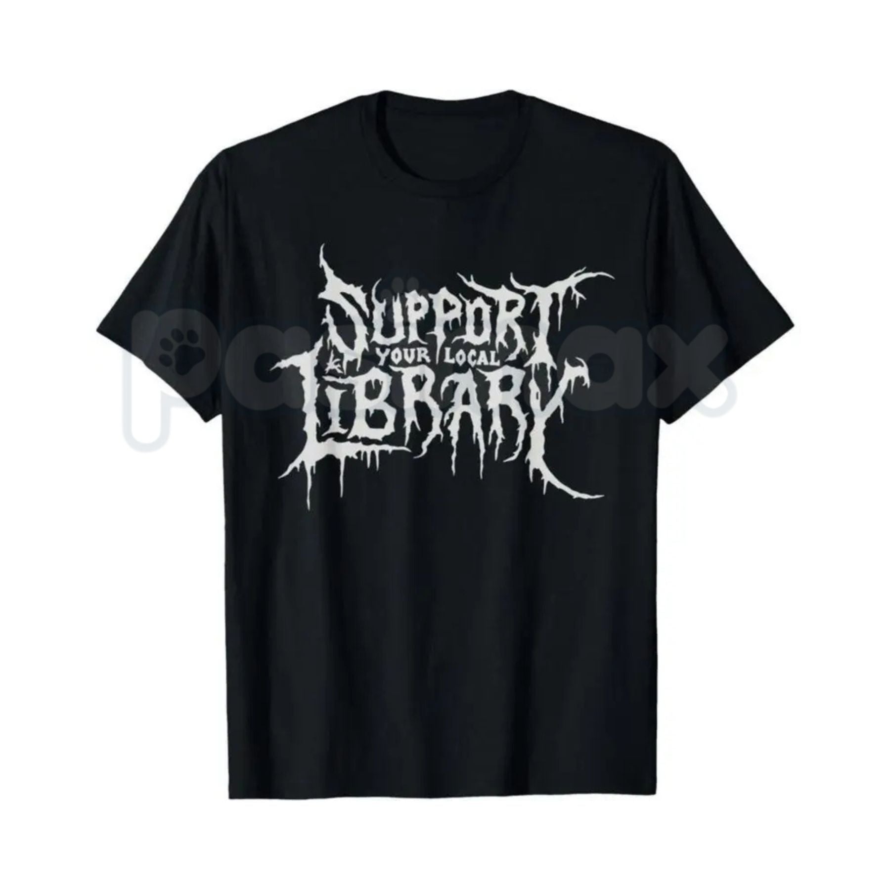 "Support Your Local Library" Book Lovers T-Shirt – Retro Literary Aesthetic Graphic Tee, Premium 100% Cotton Librarian Style Top, Soft Lived-In Heavyweight Bibliophile Statement Shirt, Made in USA