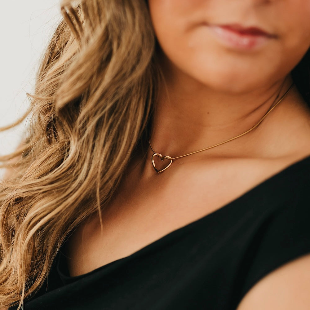 Tangled in Love Heart Necklace - WATERPROOF