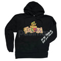 Team Fruta Hoodie – Black, Fruit Logo & Slogan "No Se Tienen Que Hay Piraña" Pullover, Medium Fit Casual Wear, Unisex