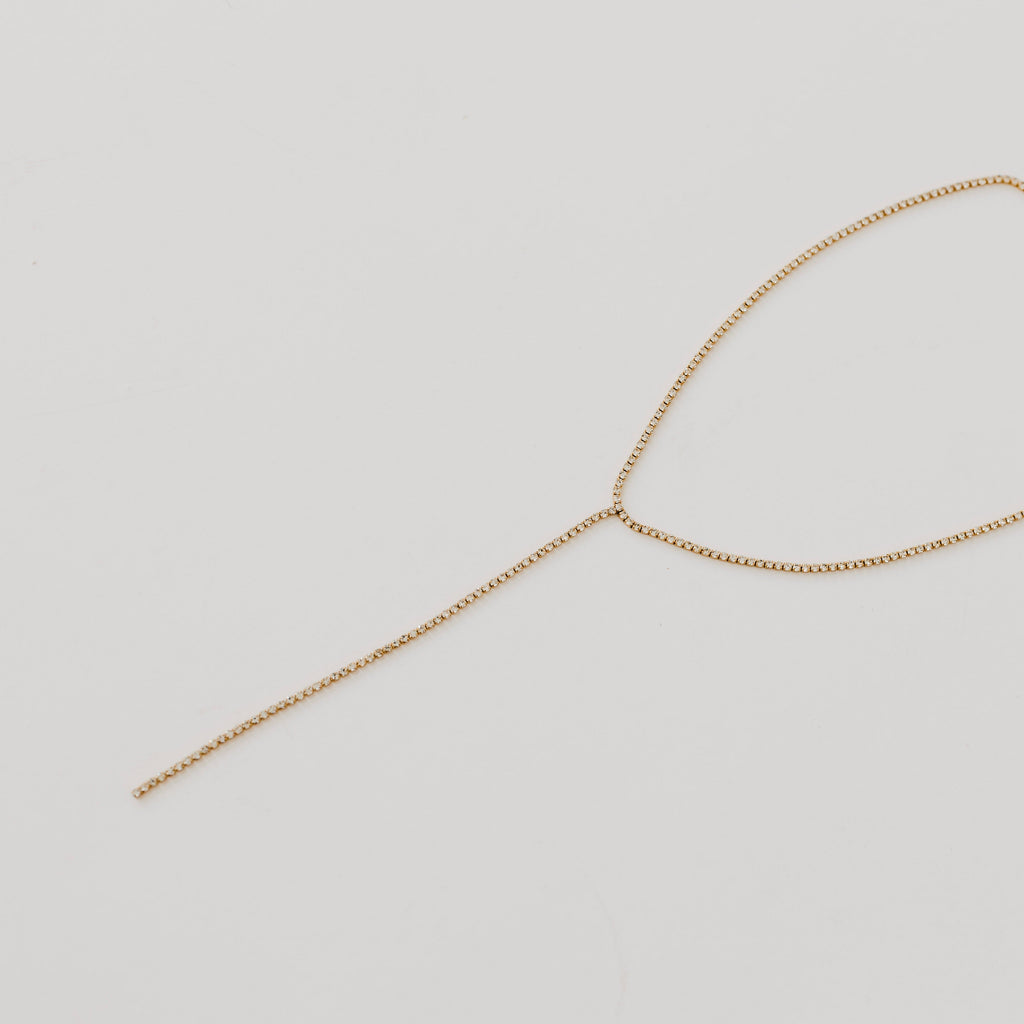 Tennis Lariat Necklace - WATERPROOF