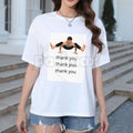 "Thank You" Ironic Meme T-Shirt - Retro Plastic Bag Aesthetic Graphic Tee, Funny Have a Nice Day Shirt, Urban Ironic Streetwear Top, Cursed Image Aesthetic Apparel, Premium Cotton Unisex Viral Humor Tee