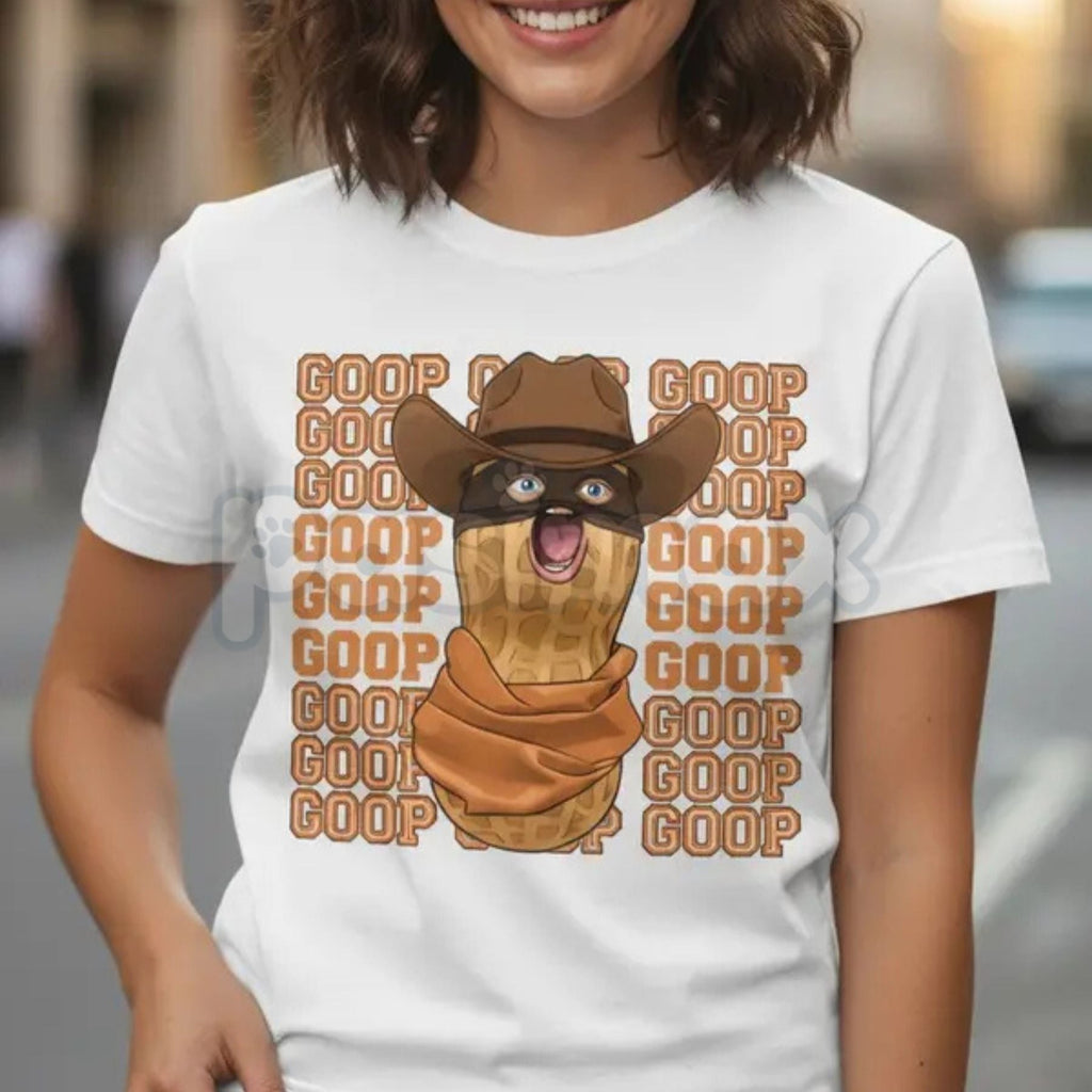 The Burnt Peanut GOOP Meme Graphic Tee - Surreal Bizarre Internet Humor Shirt, Niche Absurdist Comedy Apparel, Unconventional Graphic Tee