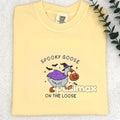 The Ghostly Goose Embroidered Comfort Colors® T-Shirt – Quirky Halloween Goose Tee