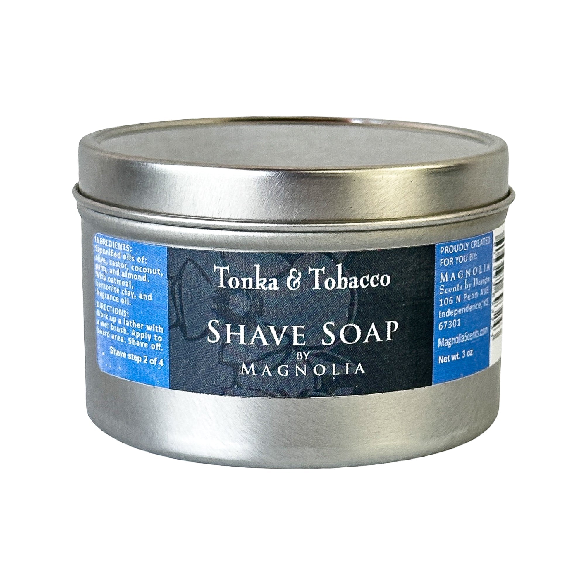 Tonka & Tobacco 3oz Shave Soap Tin