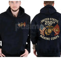 USMC 250 Years Hoodie – United States Marine Corps Birthday Commemorative Pullover, Veteran & Active Duty Gear, Unisex