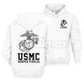 USMC Semper Fidelis Marine Corps Hoodie – Iconic Motto Pullover, Veteran & Active Duty Military Apparel, Unisex