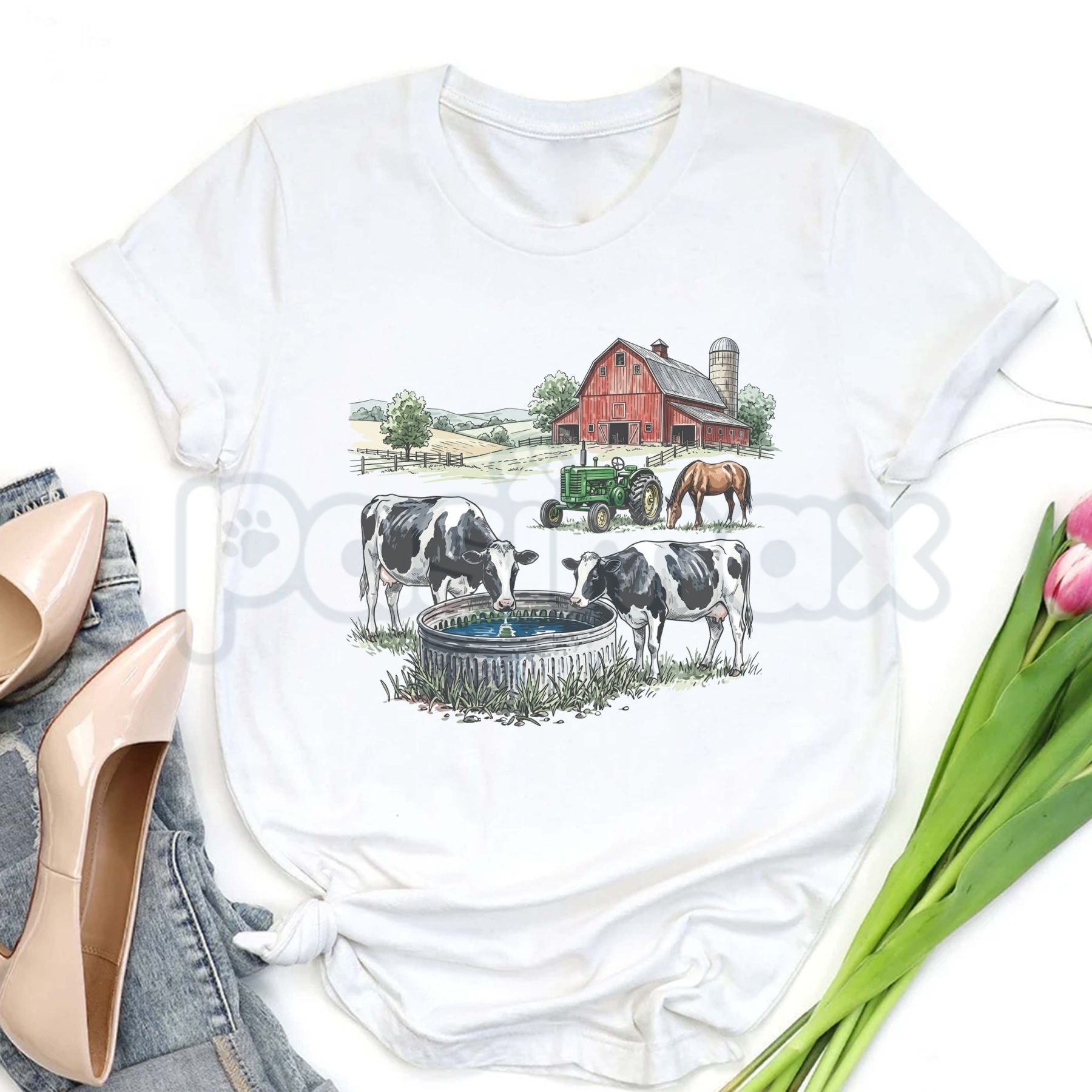 Vintage 90s Farm T-Shirt – Men & Women's Unisex Graphic Tee, Premium 100% Cotton Heartland Heritage Top, Soft Lived-In Heavyweight Country Lifestyle Shirt, Made in USA