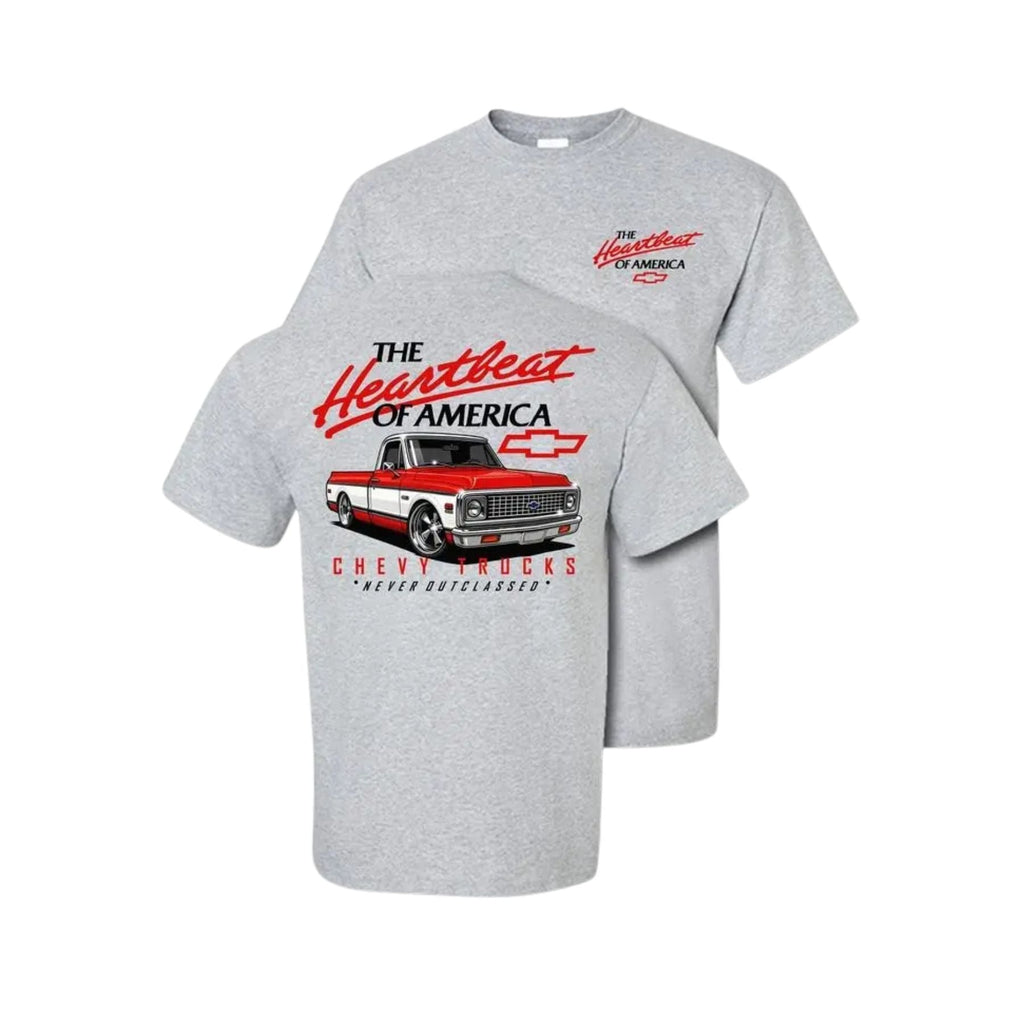 Vintage "Never Outclassed" Chevy T-Shirt - Old School Legend Apparel, Classic Car Graphic Tee