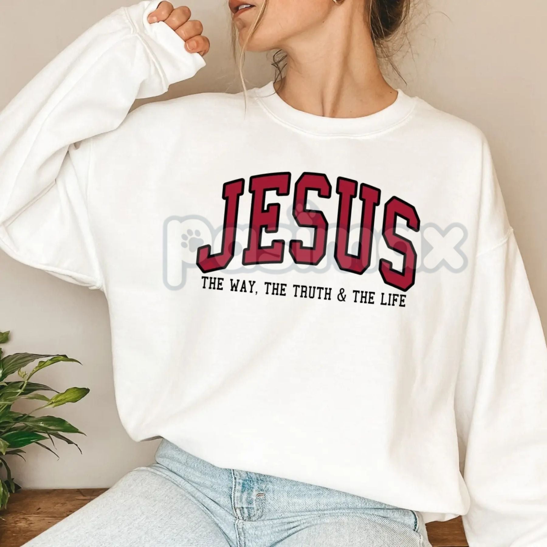 Walk in Faith Christian Sweatshirt – Jesus is Love Trendy Crewneck for Believers