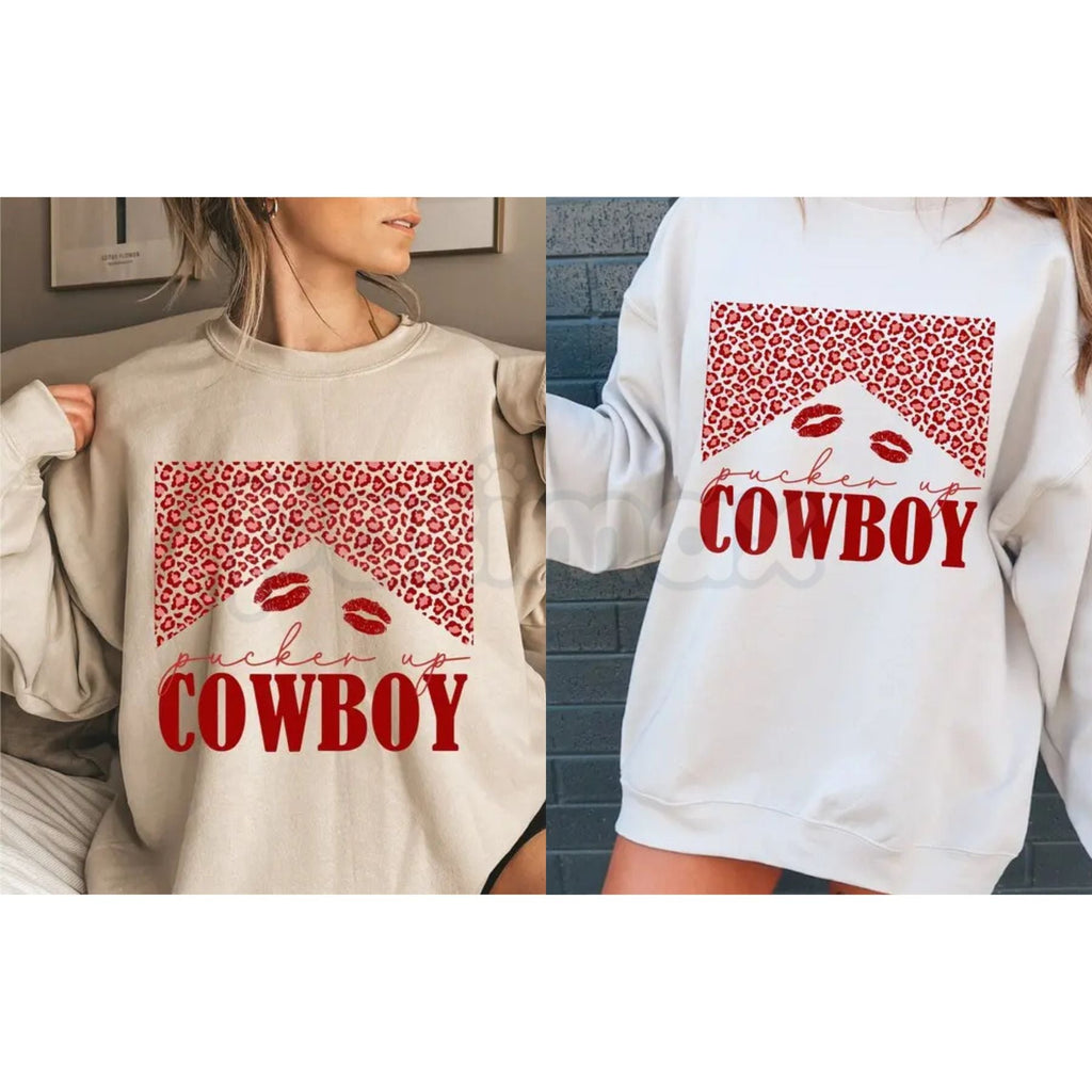 Western Valentine Cowboy Sweatshirt | Retro Howdy Valentine Crewneck | Vintage Cowboy Boots Heart Shirt | Coastal Cowgirl V-Day Jumper | Pink Western Rodeo Pullover | Country Love Gift for Her