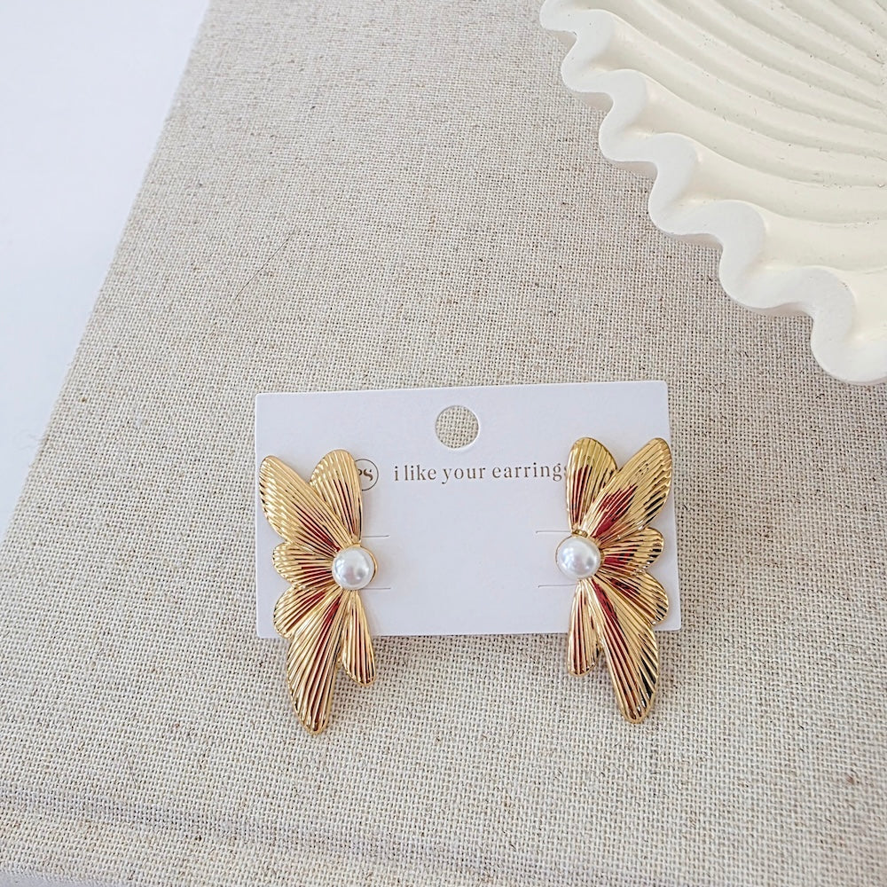 Whitney Winged Floral Earring - WATERPROOF