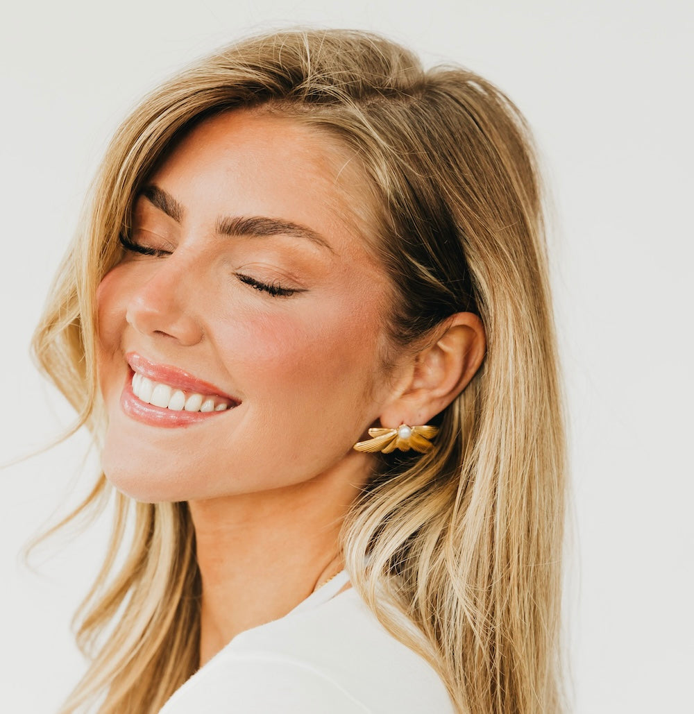Whitney Winged Floral Earring - WATERPROOF