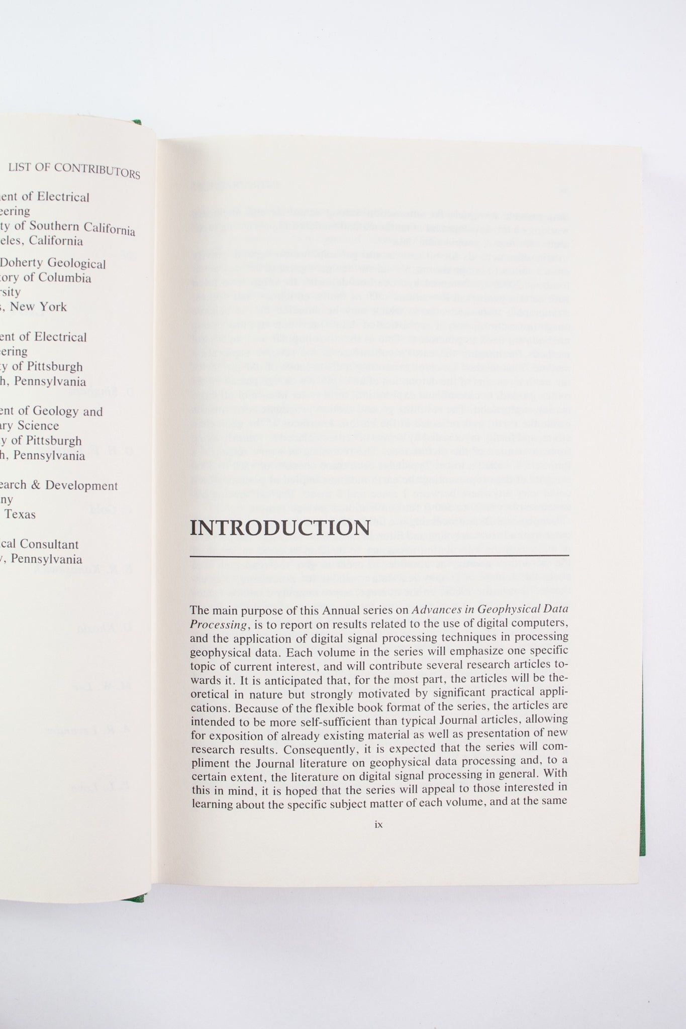 Advances in Geophysical Data Processing Vol. 1