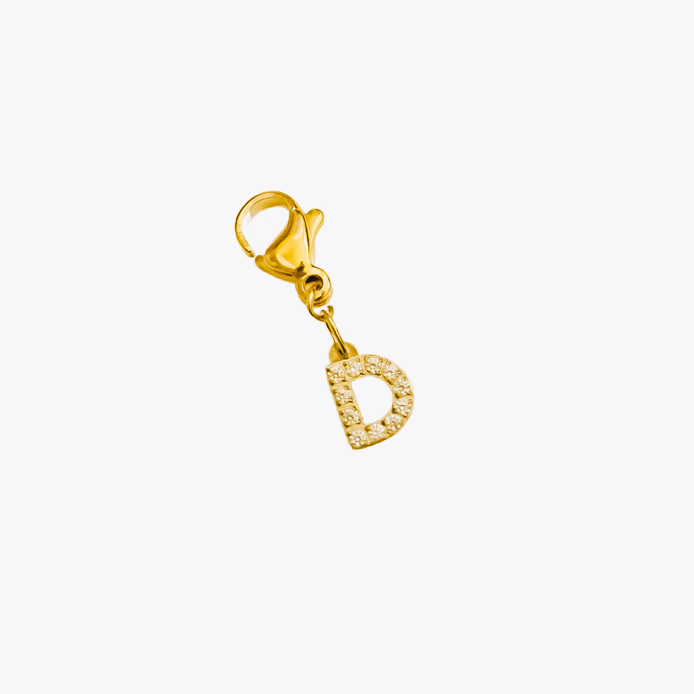 Bundled Initials Charm Bar Chanelle Charms - WATERPROOF