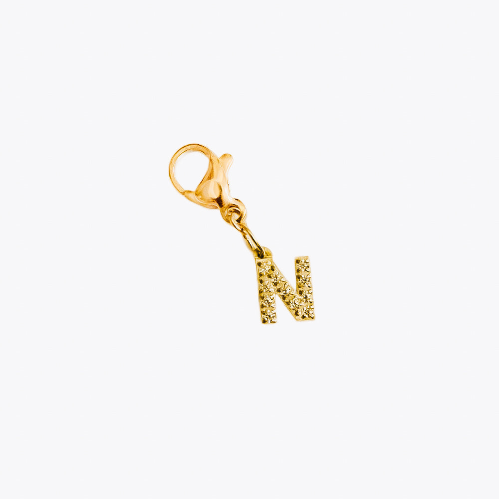Bundled Initials Charm Bar Chanelle Charms - WATERPROOF
