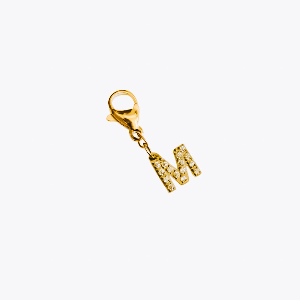Bundled Initials Charm Bar Chanelle Charms - WATERPROOF