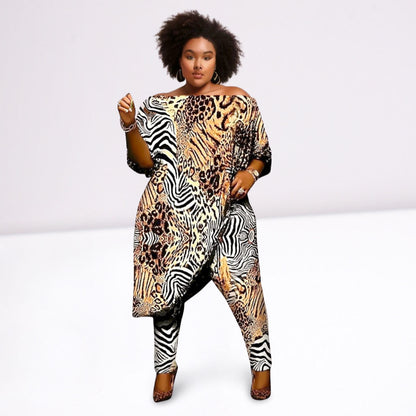 1XL Animal Print Tunic Set