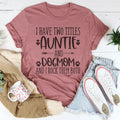 Auntie Dog Mom Gift Tee – "Auntie & Dogmom" Dual Role Shirt