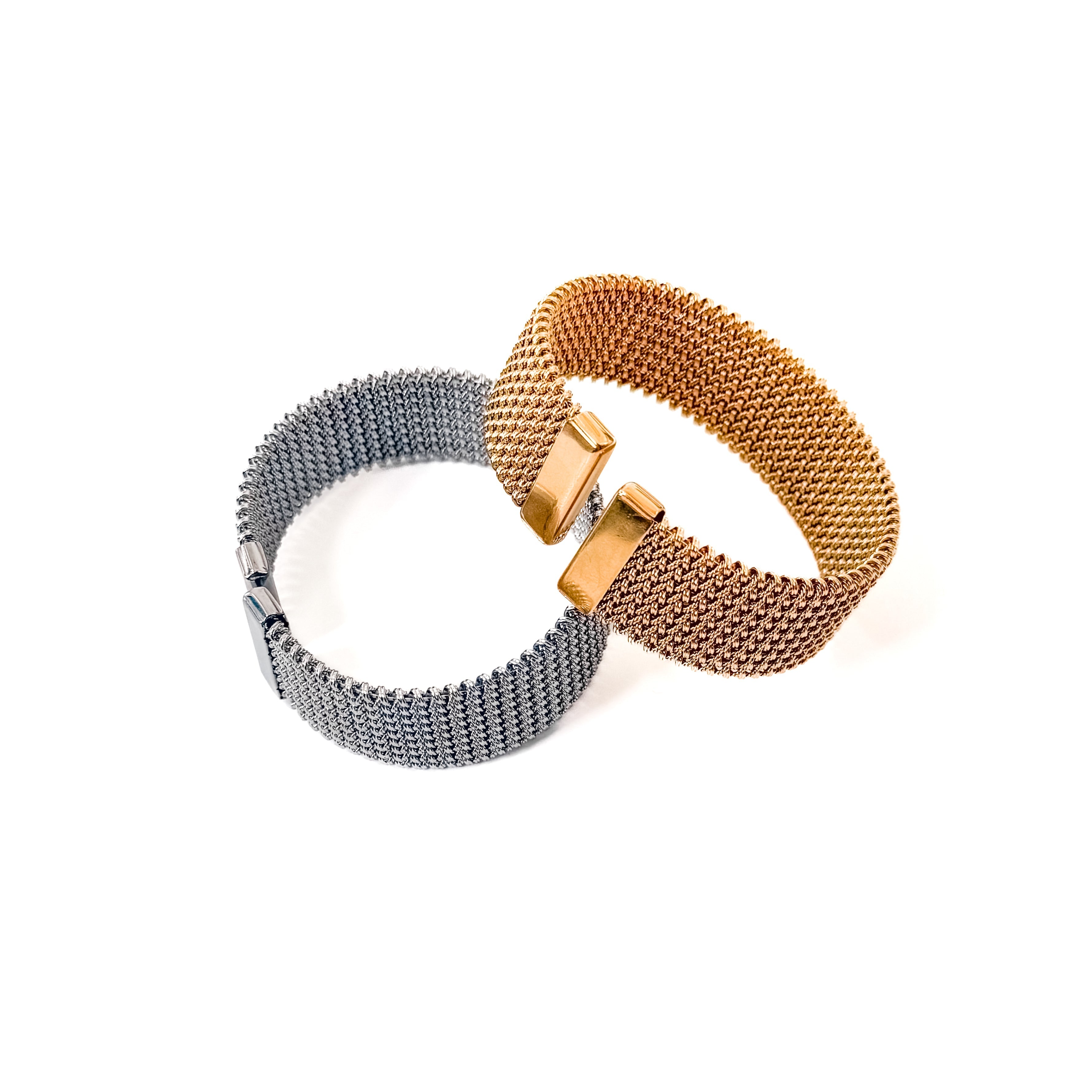 Braided Mesh Cuff Bracelet - WATERPROOF