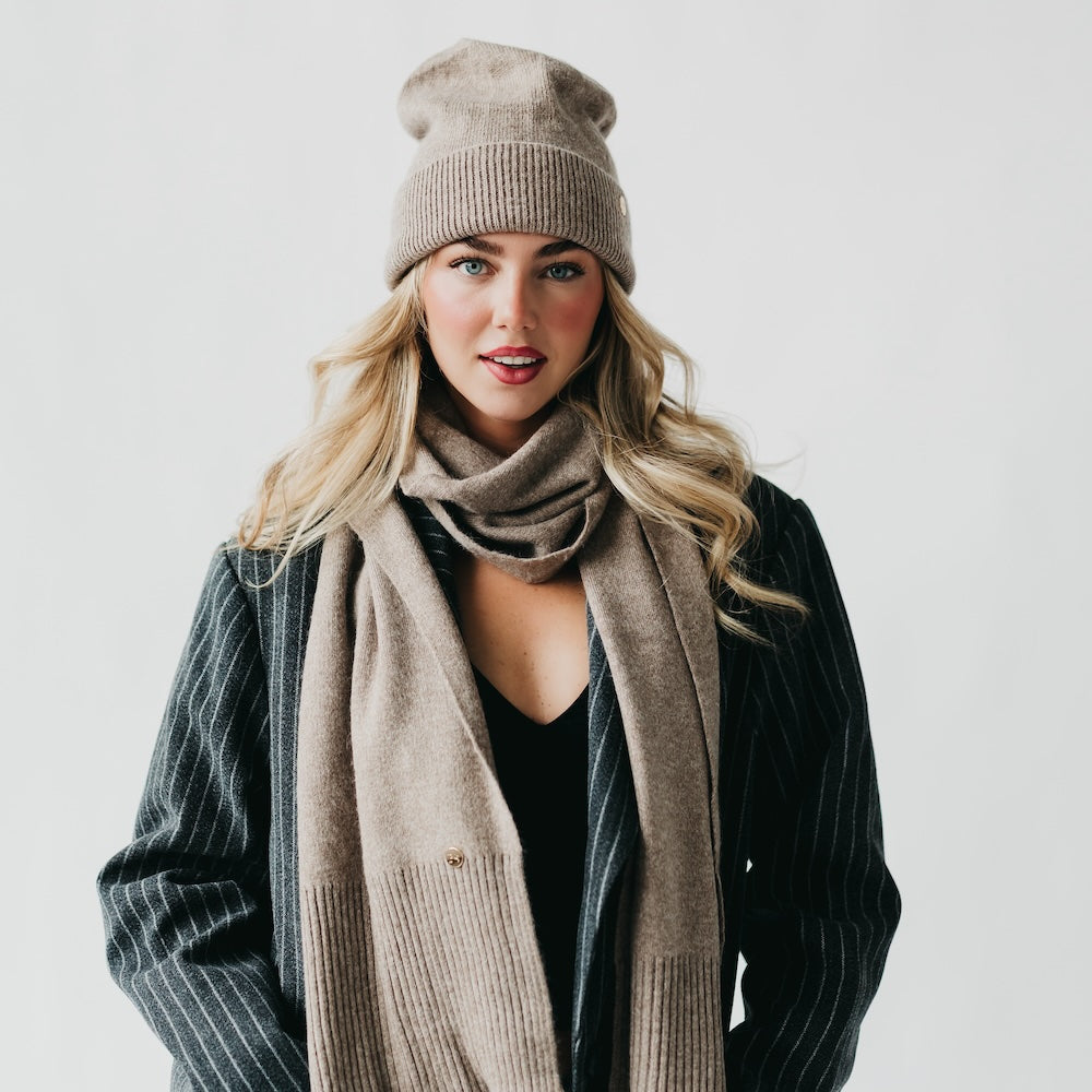 Cassidy Cashmere Wrap and Beanie Duo