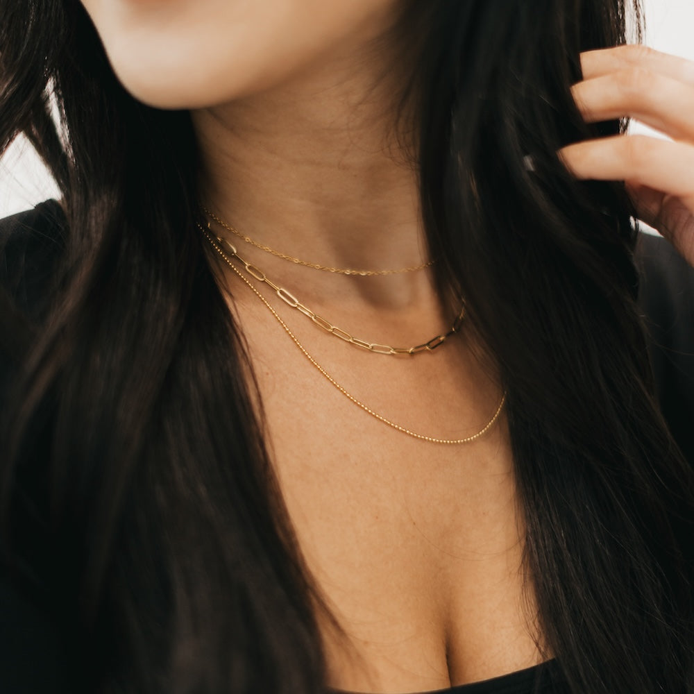 Charleston Chain Layered Necklace - WATERPROOF
